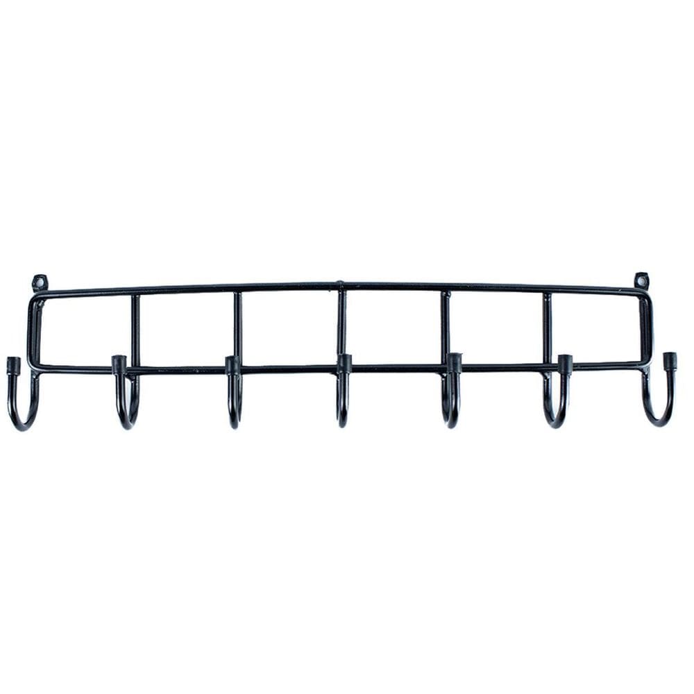 Porta Cinto Gravata Roupa Multiuso 7 Hastes Preto All Black