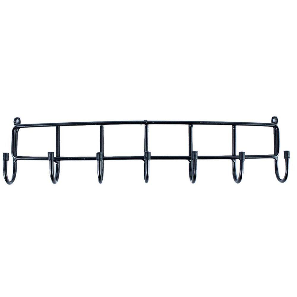 Porta Cinto Gravata Roupa Multiuso 7 Hastes Preto All Black