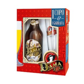 Kit  Dama Bier Weiss 600Ml Com Copo Dama Bier 300Ml