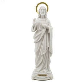 Imagem Sagrado Coração De Jesus Importada Resina 35 Cm