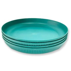 Kit 4 Prato Fundo Plástico Ø22cm 2443499 Verde - Quanhe