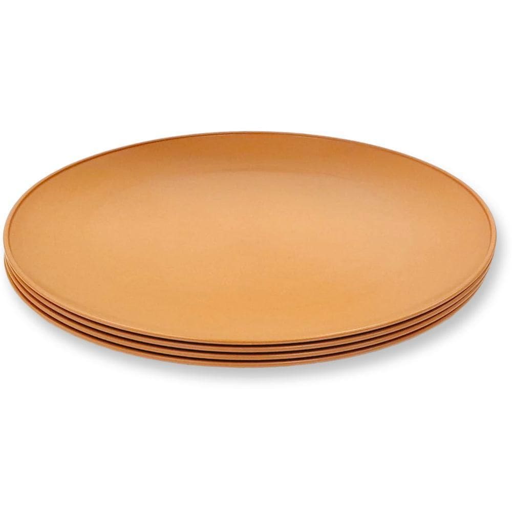 Kit 4 Pratos Raso Ø27cm 2443525 Marrom Claro- Quanhe