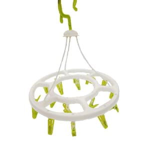Mini Varal p/ Roupas c/ 18 Prendedores 2443486 Verde- Quanhe