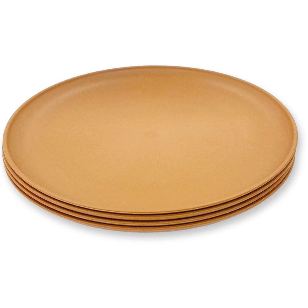 Kit 4 Pratos de Sobremesa Ø 20cm 2443512 Marrom Claro - Quanhe