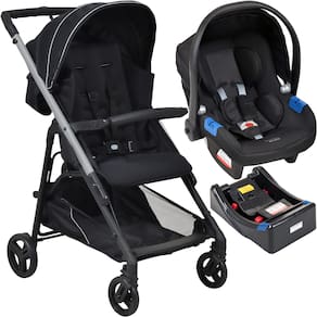 Carrinho de Bebe para Passeio Berço Burigotto Tak Metal Silver
