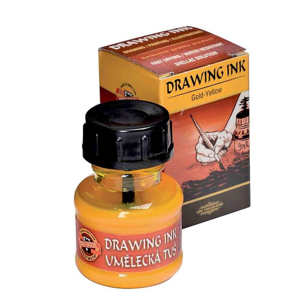 Tinta Nanquim Alta Pigmentação Koh-I-Noor 20G Gold Yellow