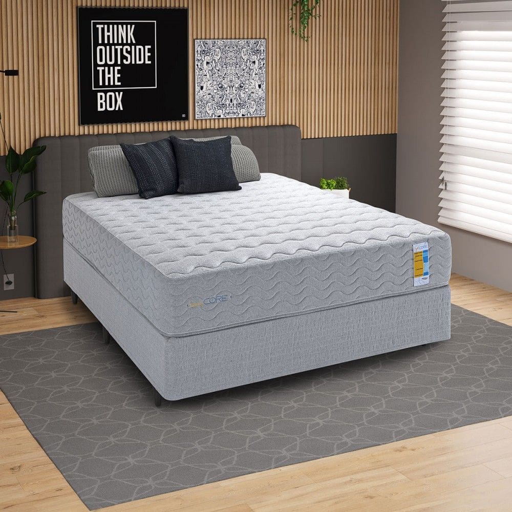 Colchão King Bumpcore com Molas Ensacadas Cinza - Herval
