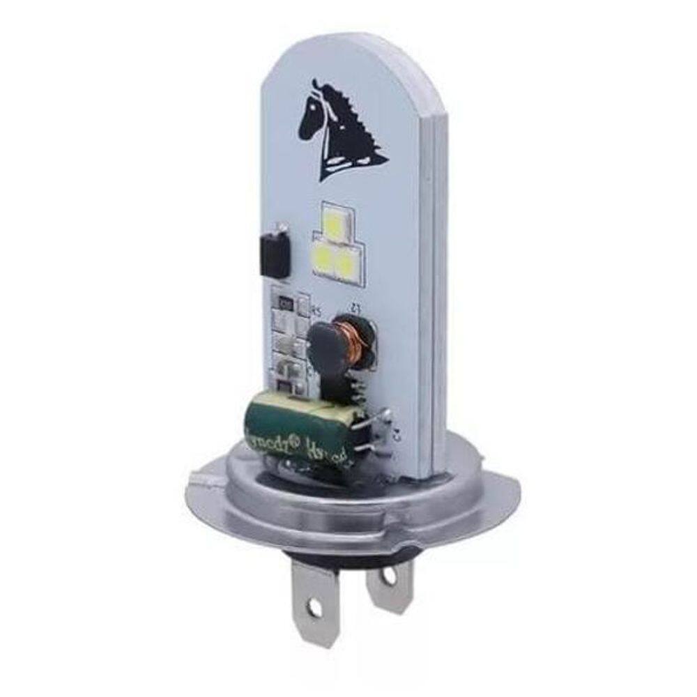 Lampada Led Farol Moto H7 6500K Tipo Xenon Branca Stallion