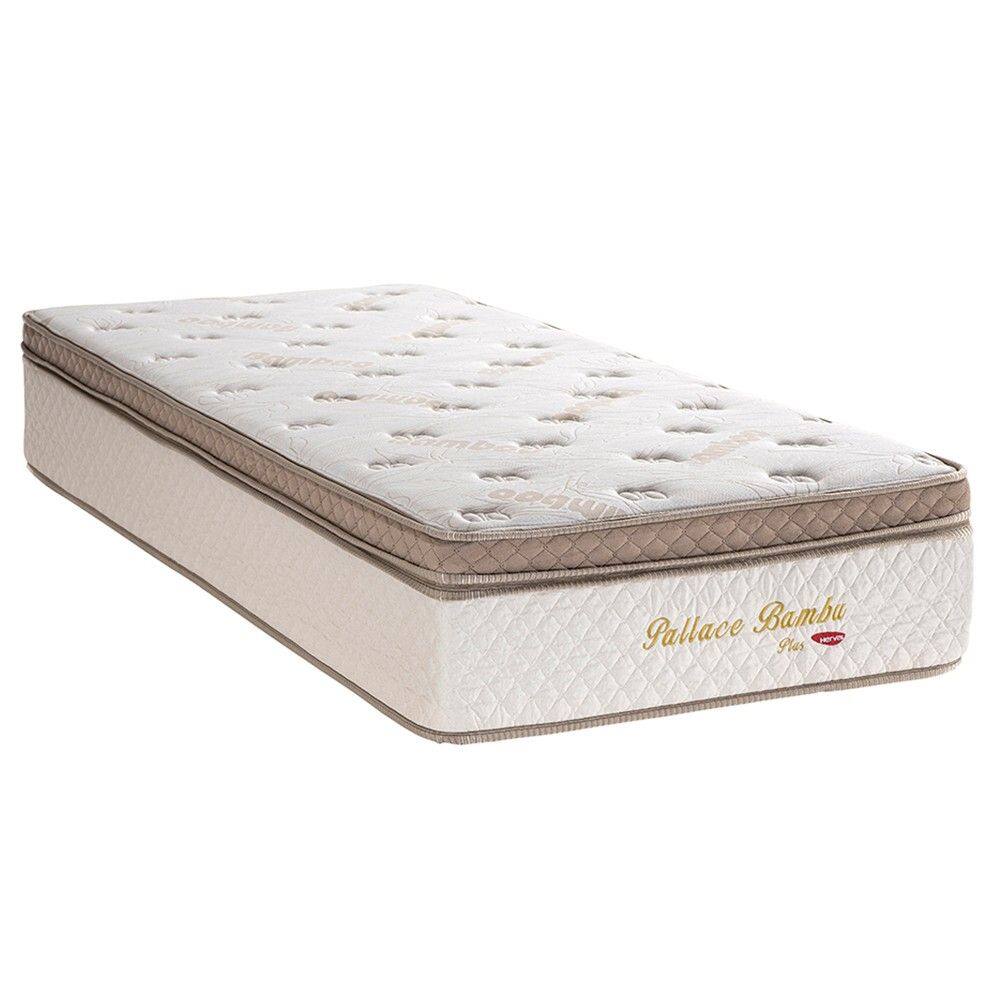 Colchão Solteiro 88 Pallace Bambu Plus D70 com Molas Ensacadas 88x188 Bege - Herval
