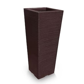 Vaso De Planta Alto Decorativo De Polietileno 90X40 Café