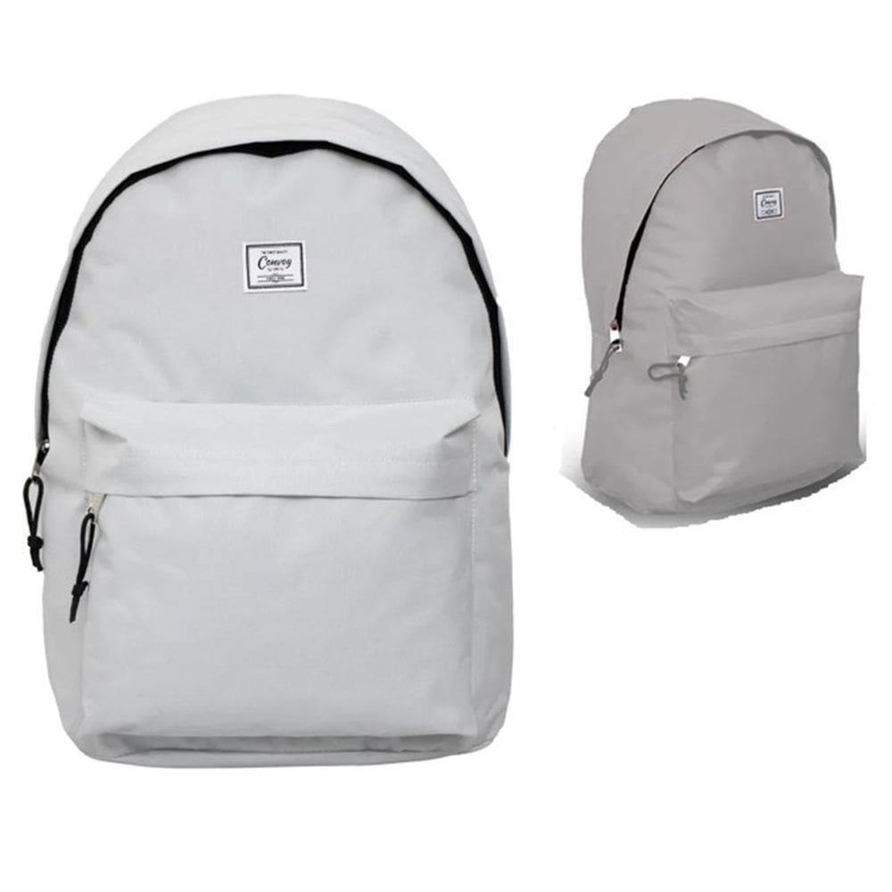 Mochila Casual Yins Convoy em Nylon Cinza Claro 16"- Convoy