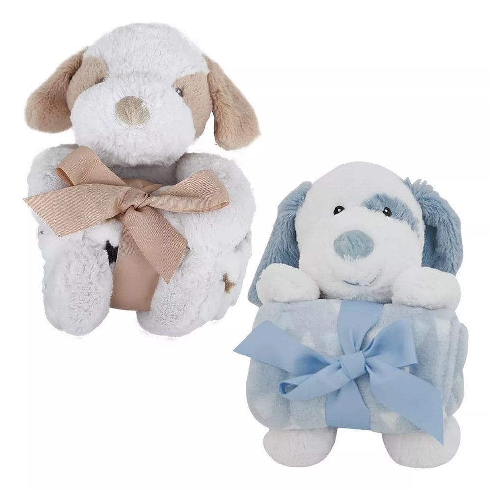 Manta Bebê Pelúcia Cachorro Cobertor Antialérgica - DmToys