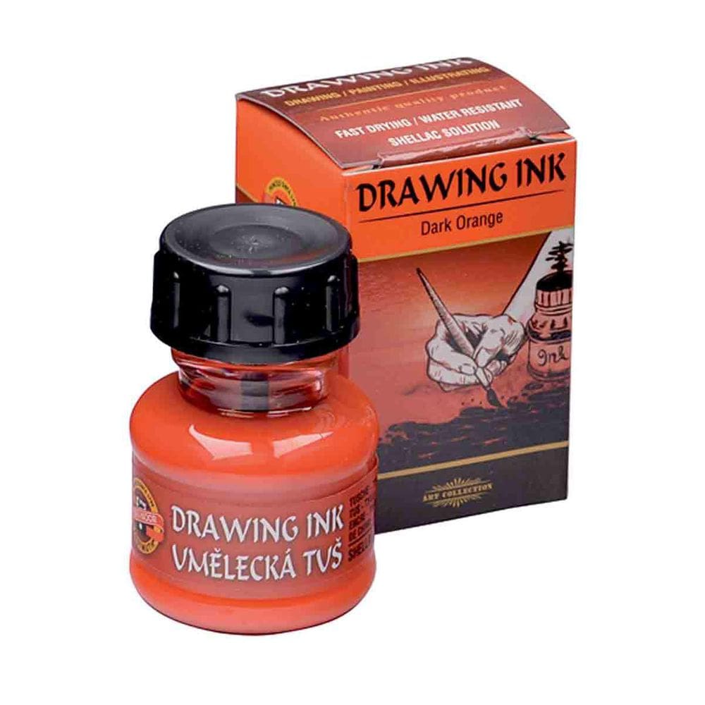 Tinta Nanquim Alta Pigmentação Koh-I-Noor 20G Dark Orange