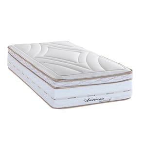 Colchão Solteiro 96 Meca American Maxspring D28 com Mola 96x203 Branco - Herval