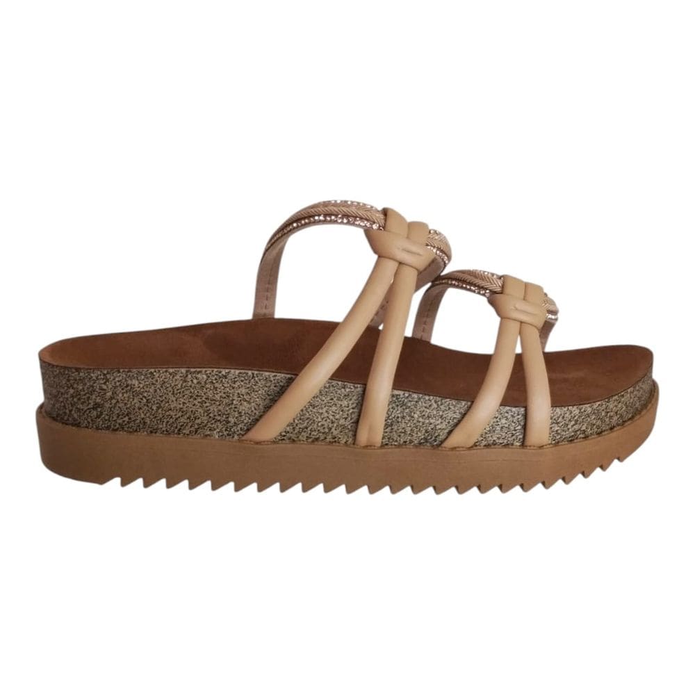 Chinelo Feminino Papete Moleca Tiras Brilho Casual 5500.111