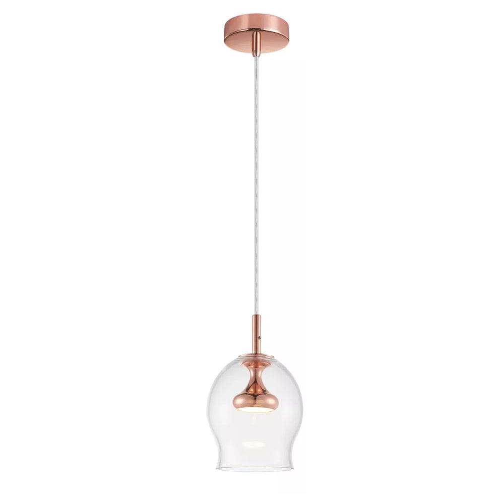 Pendente Clear Ouro Rose 30cm Led 7W 2700K Bivolt PE-052/7.25 Mais Luz