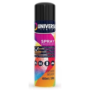 Tinta SPRAY USO Geral Preto Fosco 400ML Universo