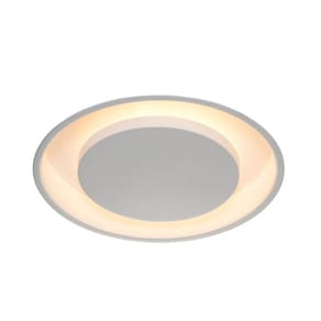 Plafon Redondo Eclipse Luz Indireta Branco 3E27 45cm