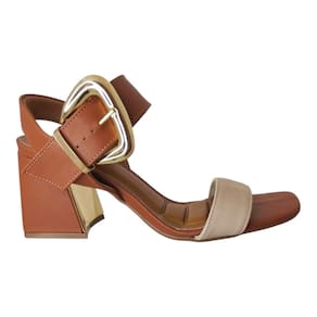 Sandália Feminina Bebece Salto Medio Bloco Fivela T6099-103