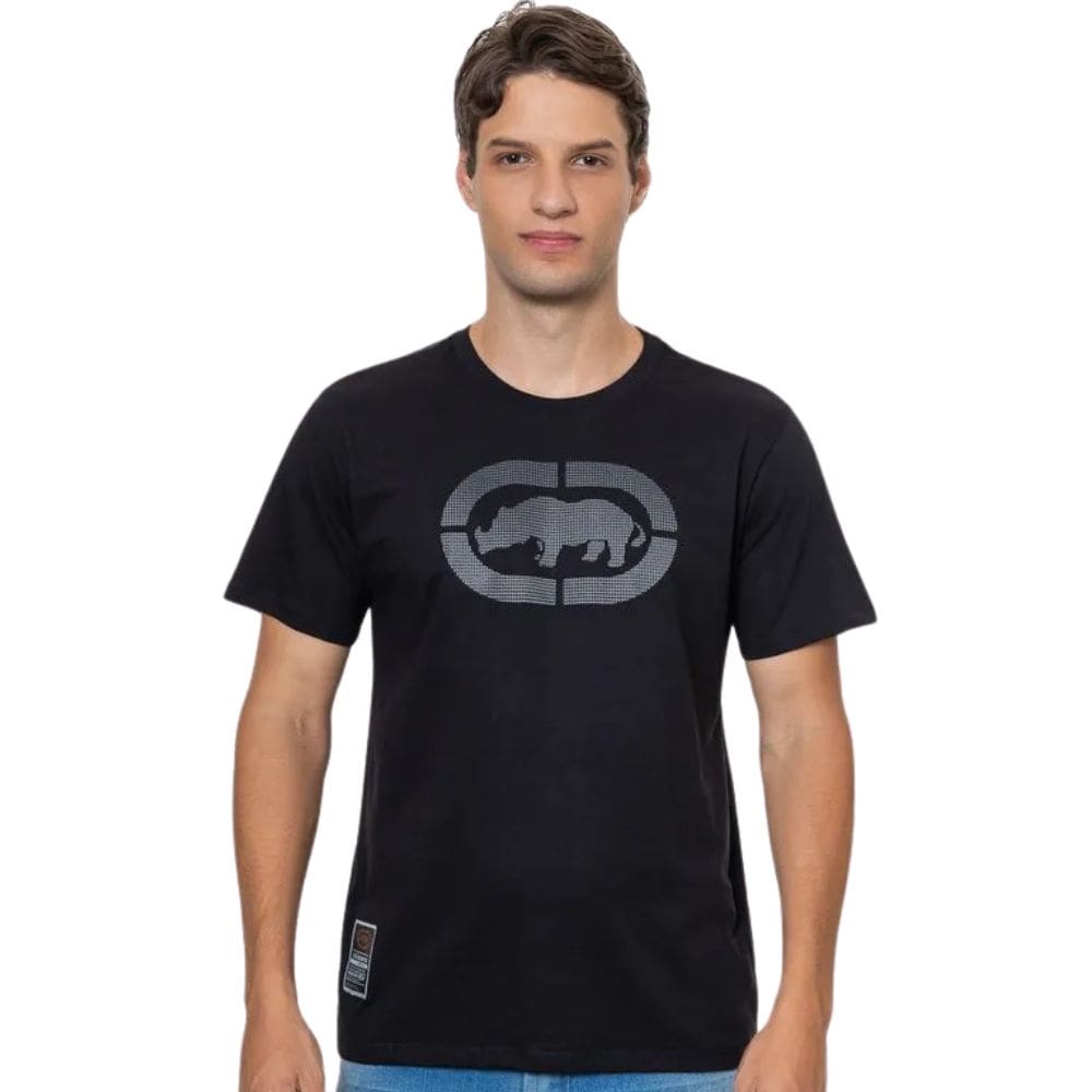 Camiseta Masculina Ecko Dot Preta EK061 Preto