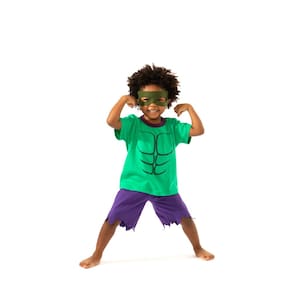 Fantasia Infantil Heroi Verde Curto Tamanho: 1