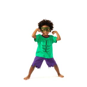 Fantasia Infantil Heroi Verde Curto Tamanho: 6