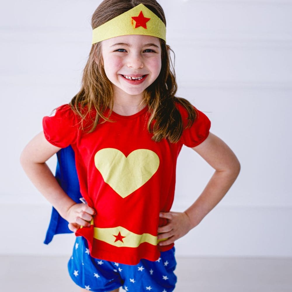 Fantasia Infantil Menina Maravilha Curto Tamanho: 6
