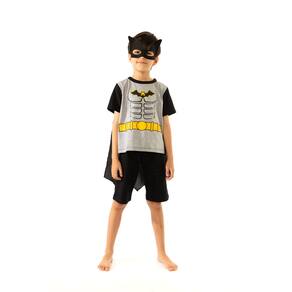 Fantasia Infantil Heroi Morcego Curto Tamanho: 1