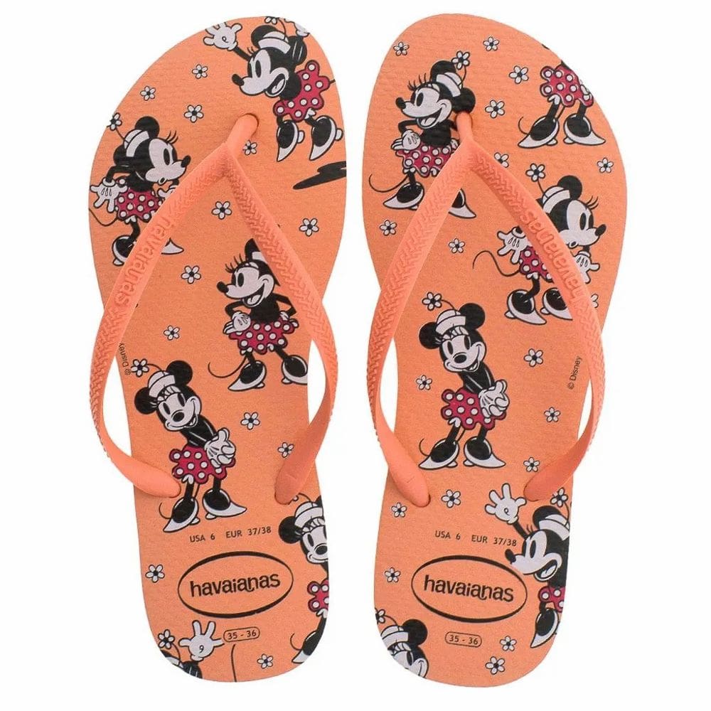 Chinelo Havaianas Slim Disney Rosa Seda