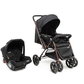 Carrinho com Bebê Conforto Travel System Duo Choice Preto Bronze - Voyage