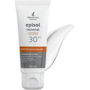 Protetor Solar Facial com Cor Mantecorp Skincare Episol Mineral FPS 30 60ml VALIDADE 08/2025