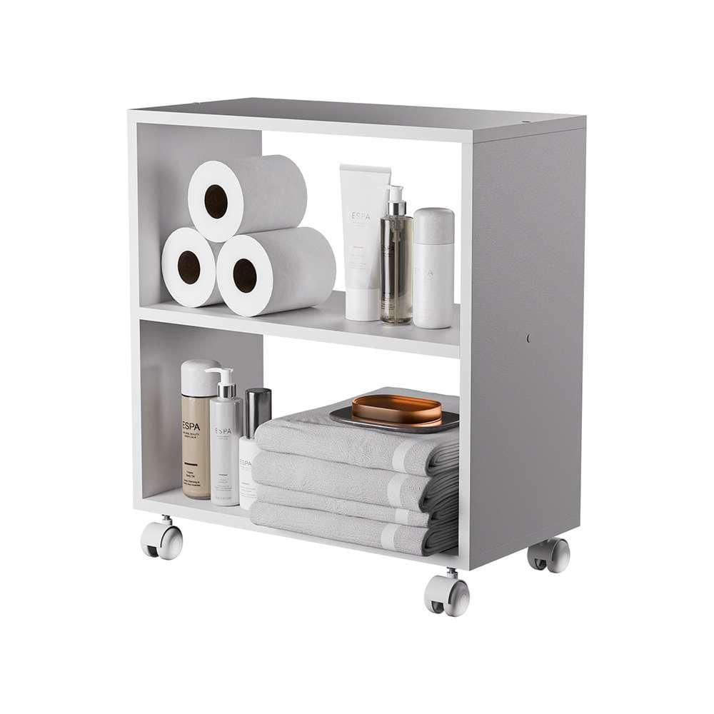 Gabinete Organizador para Banheiro com Rodinhas 50cm Branco
