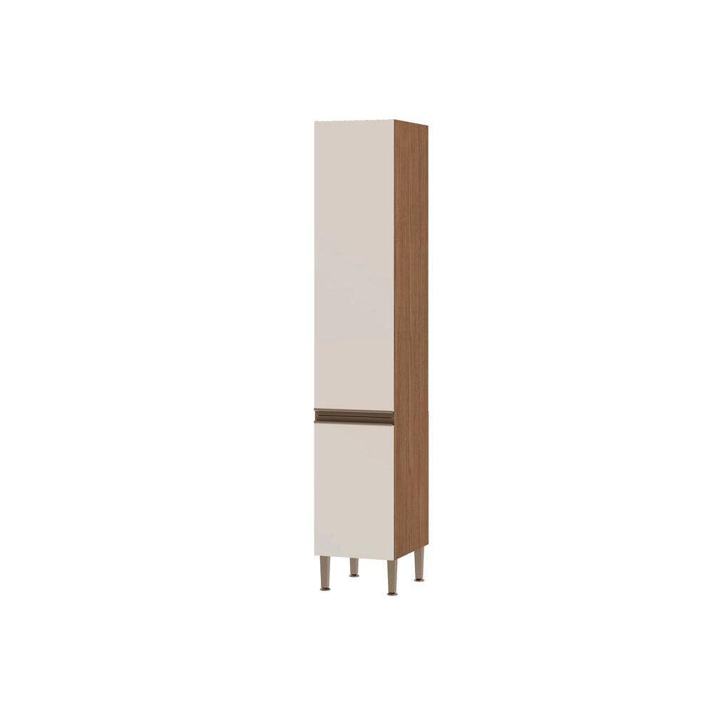 Paneleiro 2 Portas Multiuso Ébano Fosco Off White Fosco