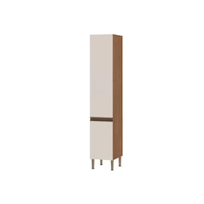 Paneleiro 2 Portas Multiuso Ébano Fosco Off White Fosco