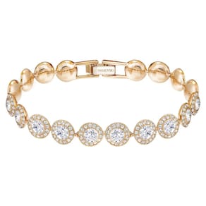 Pulseira de tênis Swarovski Una Angelic com cristais em ouro rosa
