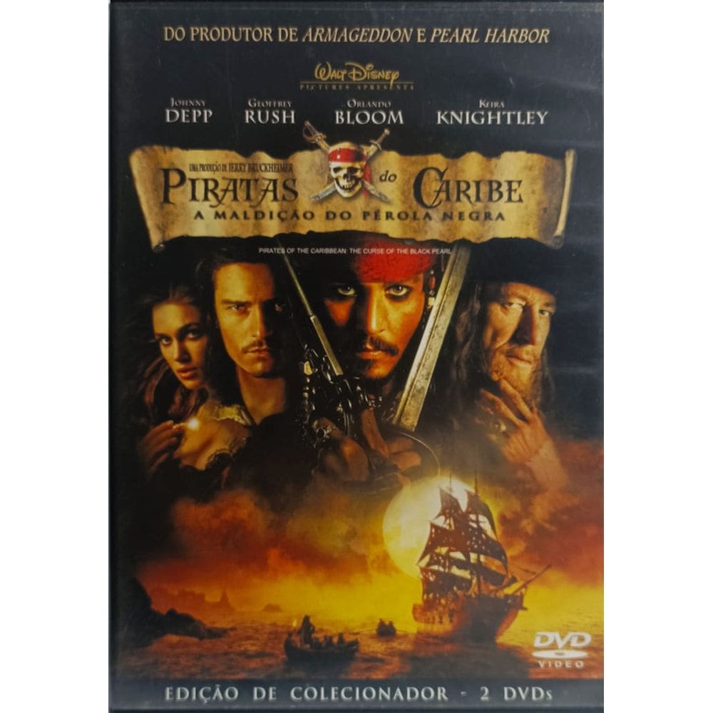 Dvd Piratas Do Caribe A Maldição Do Pérola Negra [ 2 Dvds ]