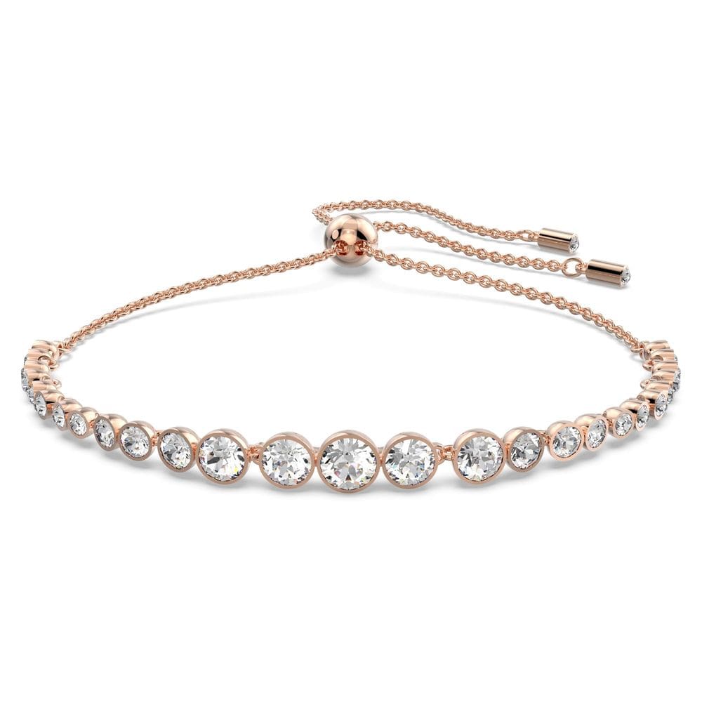 Pulseira SWAROVSKI Emily com acabamento em cristal branco em ródio