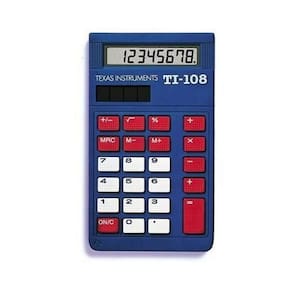 Calculadora Texas Instruments TI-108 Solar Power (conjunto de 10)