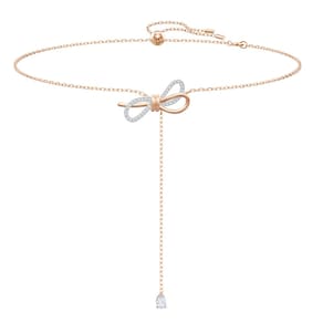 Colar Swarovski Lifelong Bow com pingente de cristal branco