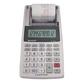 Calculadora de impressão Sharp EL-1611V com display LCD de 12 dígitos
