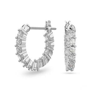Brincos Swarovski Matrix Vittore Mini Hoop com cristal branco