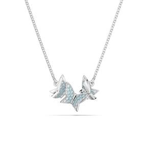 Conjunto de joias Swarovski Lilia Butterfly Necklace Brincos azuis