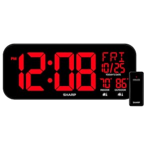 Relógio de parede LED Sharp SPC946AMZ de 14 polegadas com temperatura