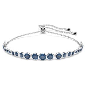 Pulseira Swarovski Emily 5663394 para mulheres azul ródio