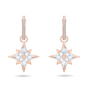 Brincos Swarovski Symbolica Dangling Mini Hoop femininos