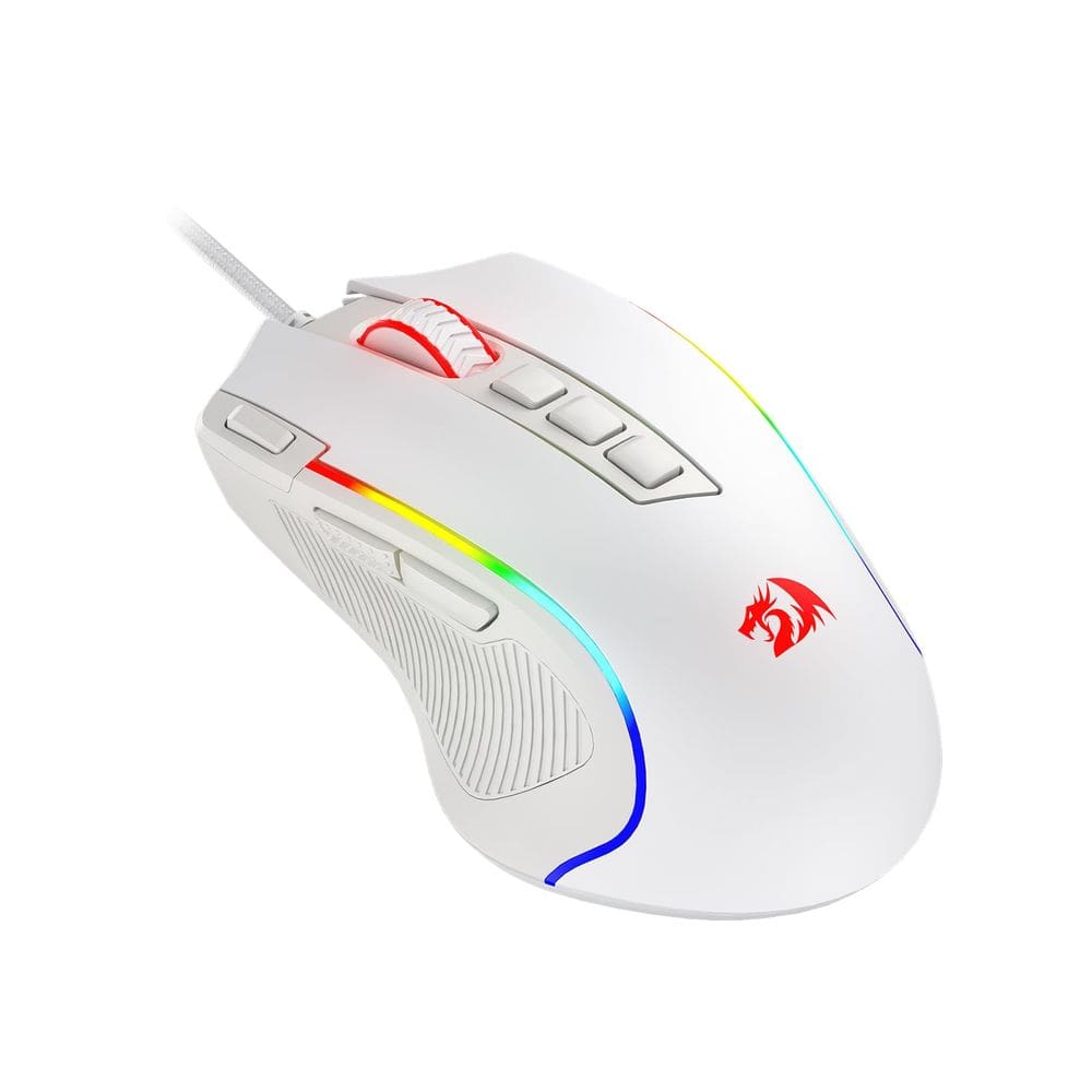 Mouse para jogos Redragon M612 Predator RGB 8000 DPI com fio branco