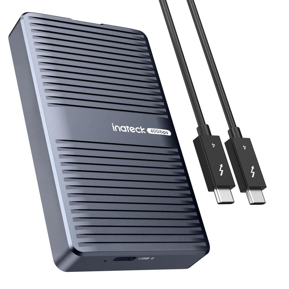 Compartimento SSD Inateck 40 Gbps M.2 NVMe em alumínio USB4.0/Thunderbolt 3/4