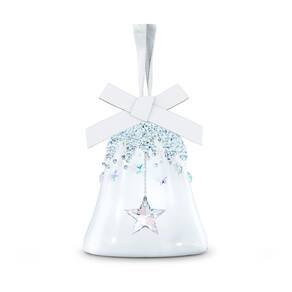 Enfeite de Natal Swarovski Bell & Star Small com cristais transparentes