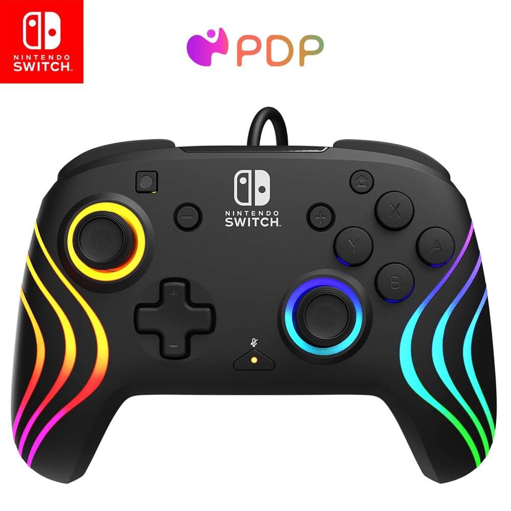 Controlador Nintendo Switch Pro PDP Afterglow Wave Black