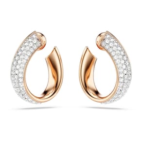 Brincos de argola Swarovski Exist Small com acabamento em ouro branco